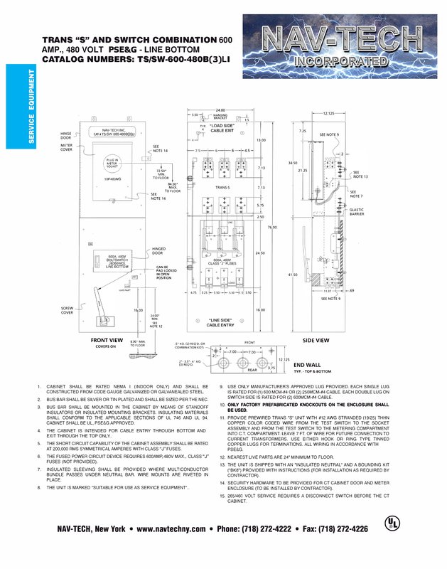 TSSW-600-480B(3)LI PSE&G drawing
